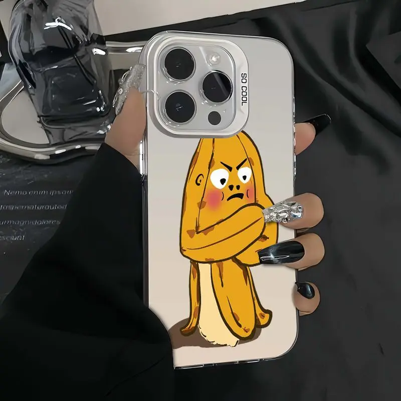 

Angry Banana Design phone case for iPhone 16 15 14 13 12 11 Pro/ Max/Plus shock-proof rear cover anti-fingerprint
