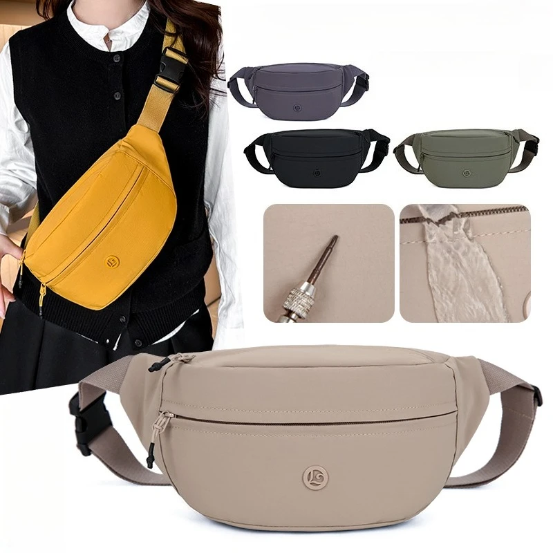 

Chest Bag for Women Large Capacity Waterproof Multi Pocket Hands Free Travel Sports Waist Pack Crossbody Sling Phone Purse