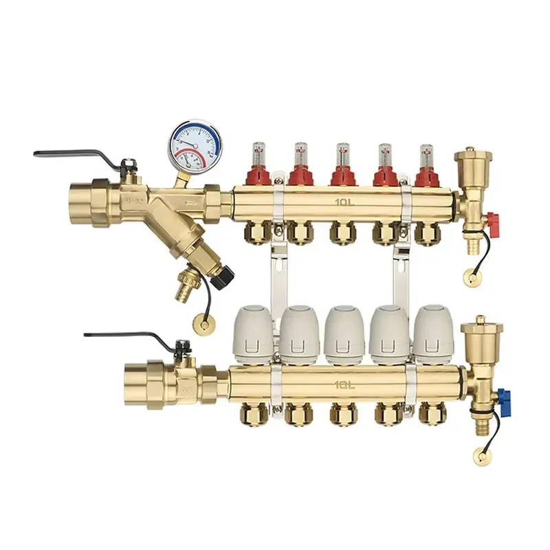 4Circuit 5Circuit 6 Circuit 8Circuit 10Circuit Copper Manifold Underfloor Heating Water Collector