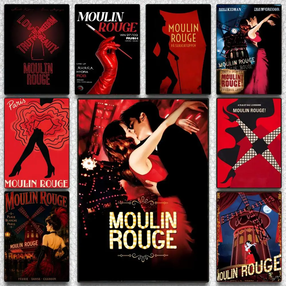 Classics Love Movie M-Moulin Rouge Poster Decorative Wall Art Stickers Mural For Home Living Room Hallway Decor Gift