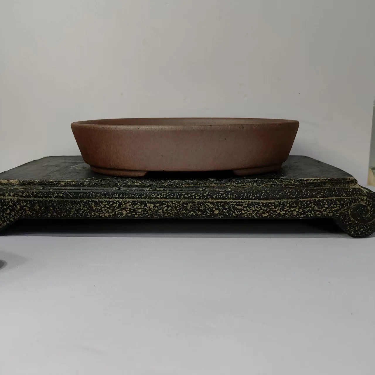 

Wood-fired style oval shaped unglazed bonsai pot Yixing pot