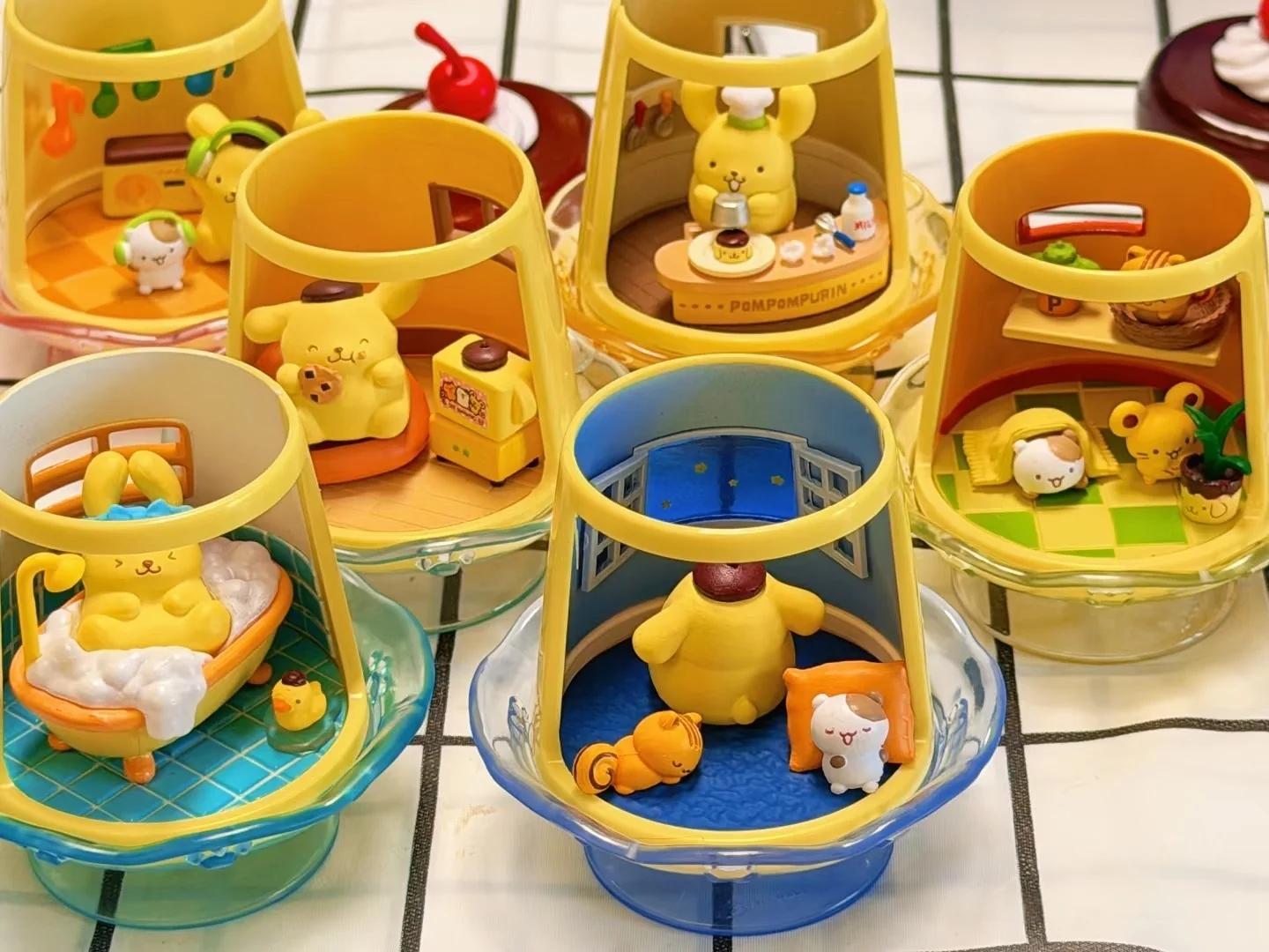 Rement Blind Box Miniature Scene Modeling Pudding Dog Daily Theme Desktop Ornaments Collectible Figures Toys & Hobbies