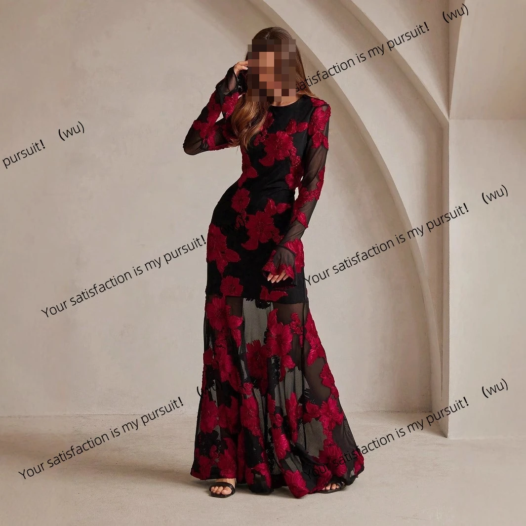 

Высококачественное элегантное женское платье с французской талией и тонким жаккардовым вырезом с v-образным вырезом и вышивкой, европейское и американское платье