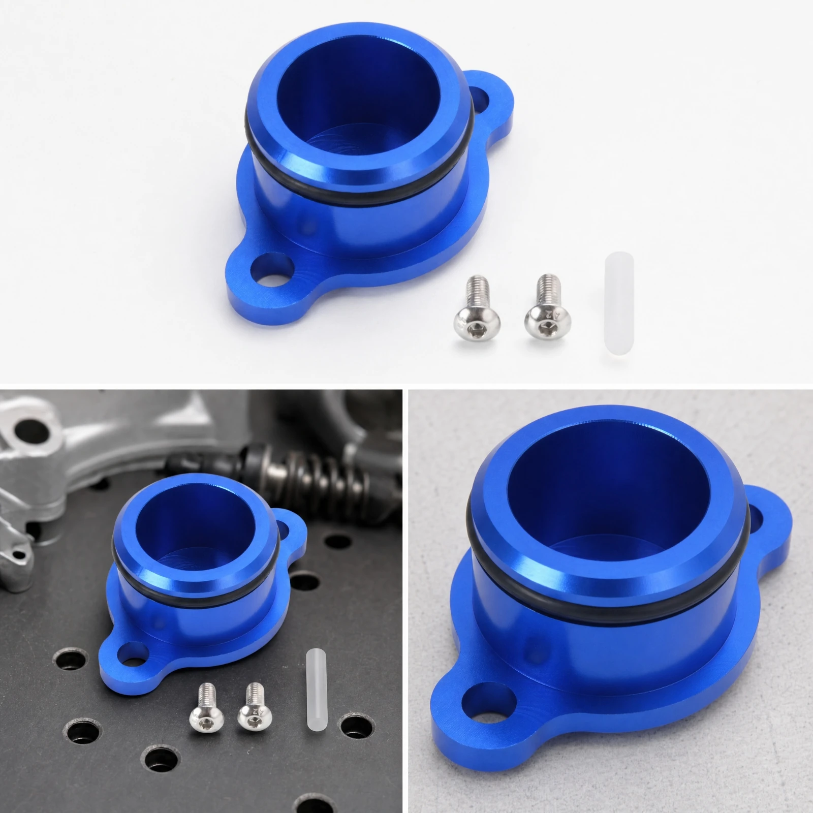 Block-off Plug with Mounting Screws Bolt-on Block-off Plug with O-Gasket Slim-Profile for Builders, Motocross Maintenance