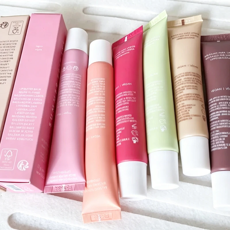 Bálsamo Labial Humectante Transparente con Sabor a Fresa y Azúcar Rosa, Brillo Labial, Elimina la Piel Muerta, Hidrata los Labios, Maquillaje
