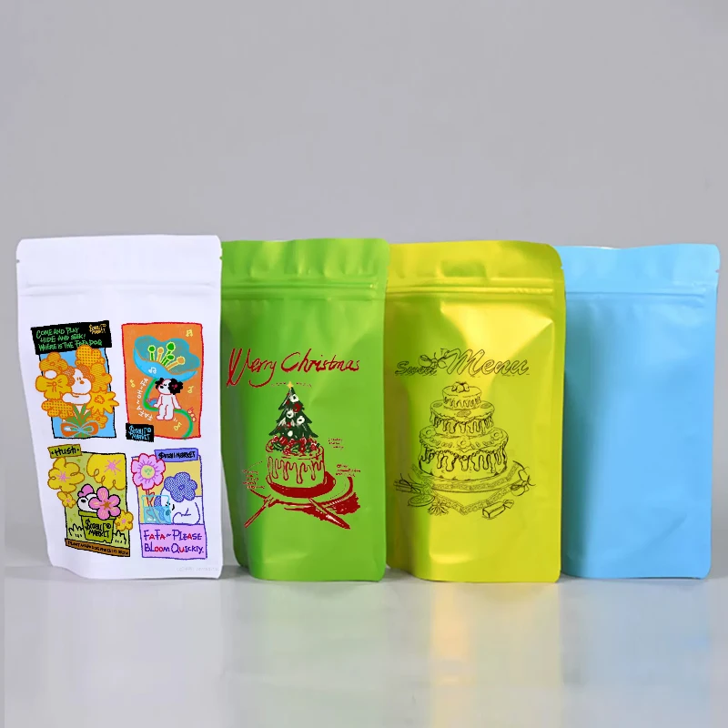 

Запечатанные пакеты из алюминиевой фольги на заказ, печенье, подарки, упаковка для рыбной наживки, цветочный чай, пакетики с застежкой-молнией для конфет