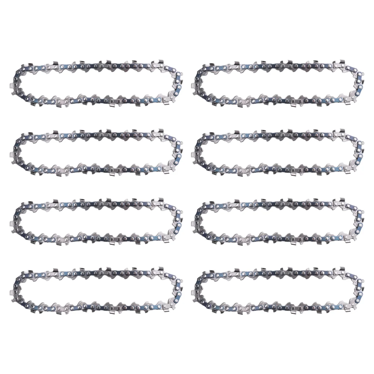 

New 8 Pcs 4 Inch Mini Steel Chainsaw Chain Electric Pruning Saw Accessory Garden Tool Replacement
