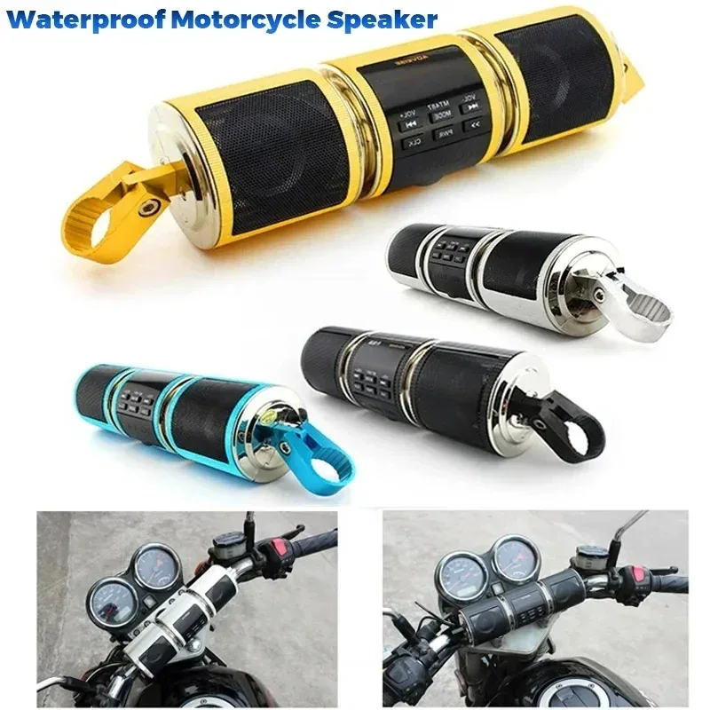 

Motorcycle Audio Speaker Water Resistant MP3 Music Player FM Radio AUX USB TF Card Bluetooth Compatible MT487 Stereo Speaker