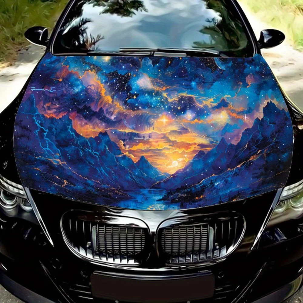 

Starry Star River Pattern car vinyl wraps car hood film self-adhesive sticker waterproof and scratch resistant, suitable for mos