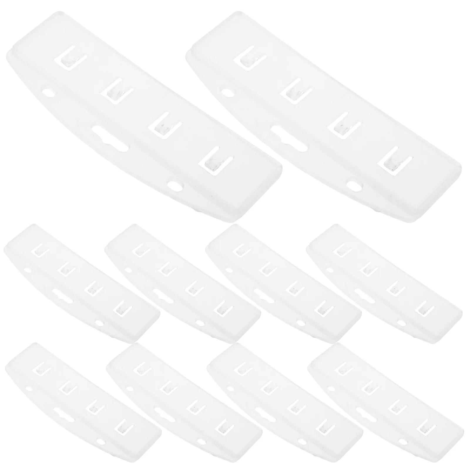 

20pcs Matte Transparent Holder Clear Hard Plastic Id Badge Case For Office School Events Lightweight Secure Clip-On