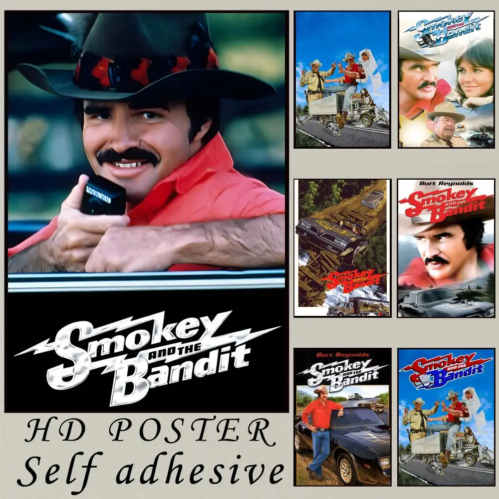 Comedy Film Smokey And The Bandit Poster Room Wall Art Decor Waterproof Stickers For Home Bar Bedroom Decoration