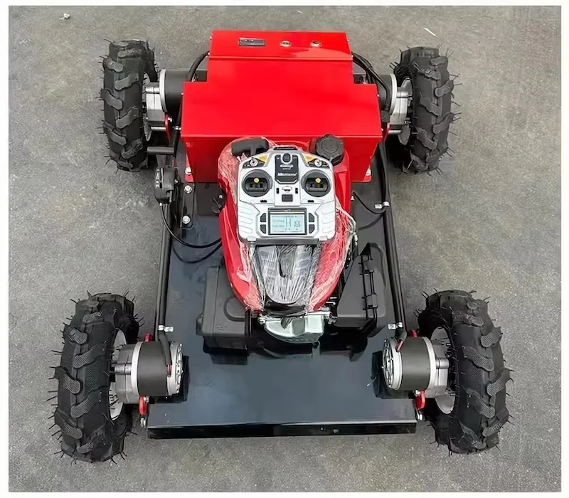 customized Professional Manufacturer's Brushless Lawn Mower Robot Remote Control Track Design for Farm Garden Home Rubber Making