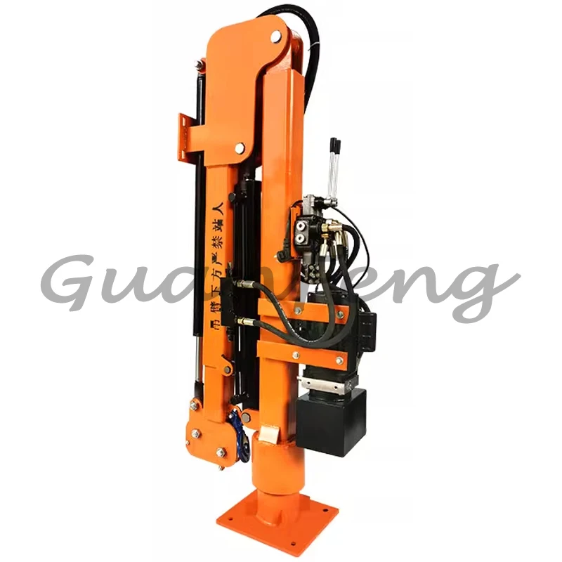 All electric wireless remote control 1 ton small truck crane Hydraulic vehicle crane Hydraulic rotation Remote control