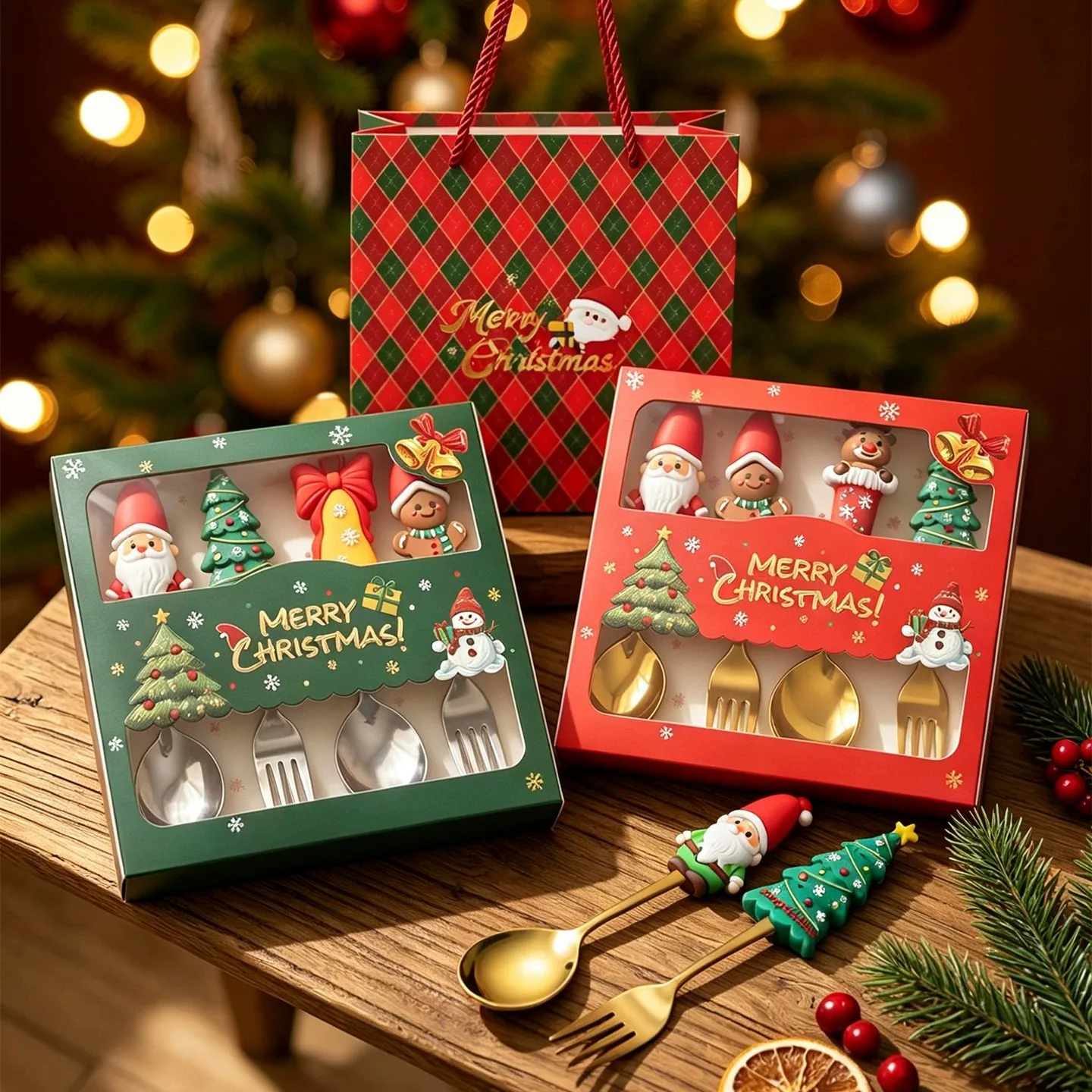 adorable-cartoon-christmas-gift-set-cute-eating-fork-and-spoon-elderly-tree-souvenir-small-gift-box-for-children-and-elderly