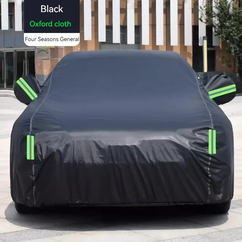 For Audi A4 210T  Full Car Covers Outdoor Sun Uv Protection Dust Rain Snow Protective Anti-hail Car Cover Black Auto Cover