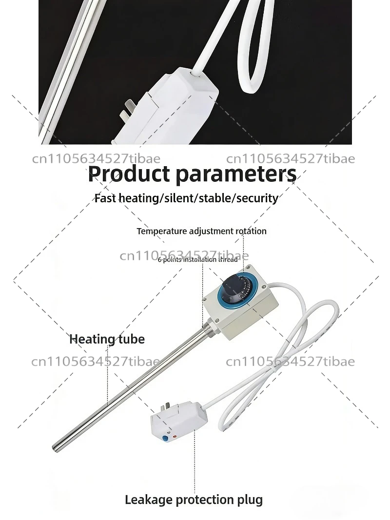 Radiator dn20 heating tube adjustable temperature zone temperature control heating rod