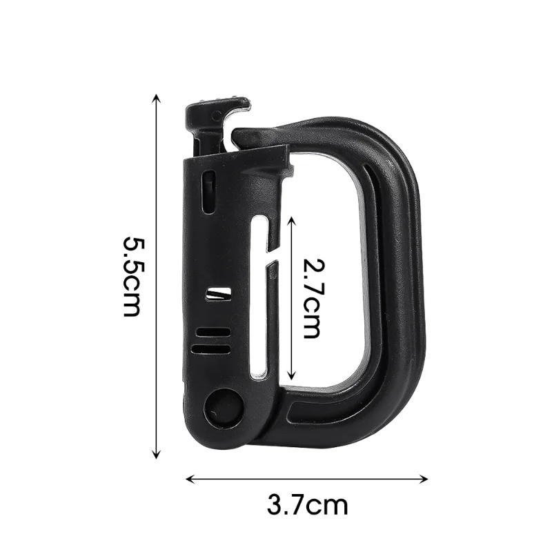 Molle Tactical Backpack Carabiner Outdoor Plastic EDC Shackle Carabiner Practical ABS Snap D-Ring Clip Keyring Locking Ring