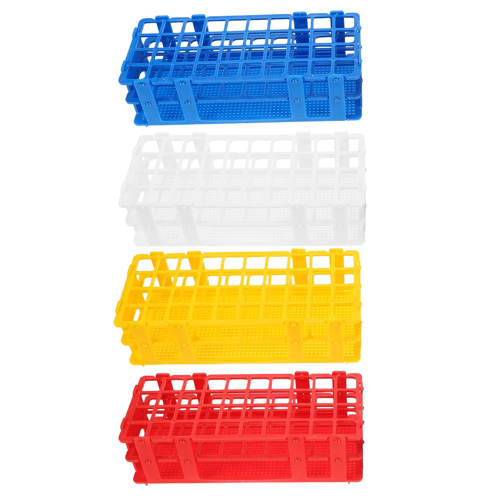 

4 Pcs Test Tube Stand Container Portable Lab Organizer Holder Rack Vial