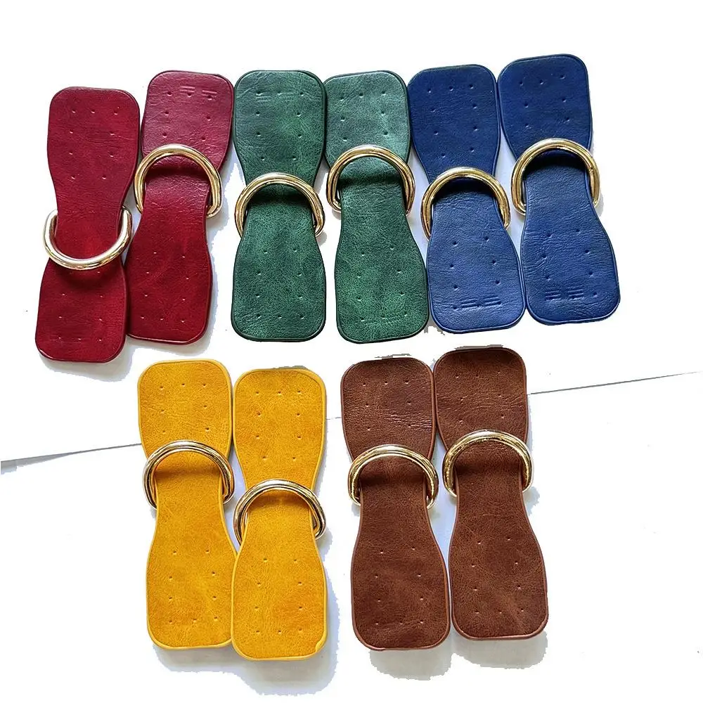 HOT 1 Set Woven Bag Accessories DIY PU Leather Handmade Crochet Bag Bottom Strap Buckles Handmade Bag Accessories Woven Bag Set