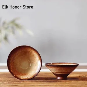 Kreative Yue -Ofen -Tee Tasse, Celadon Relief Tea Tasse, Glas Borosilicato Alto, Wein, Kung Fu Tee Tasse, hohe Fußmeisterbecher, Haushalt 8 Hauptverkäufe hethy Großhandel - №5