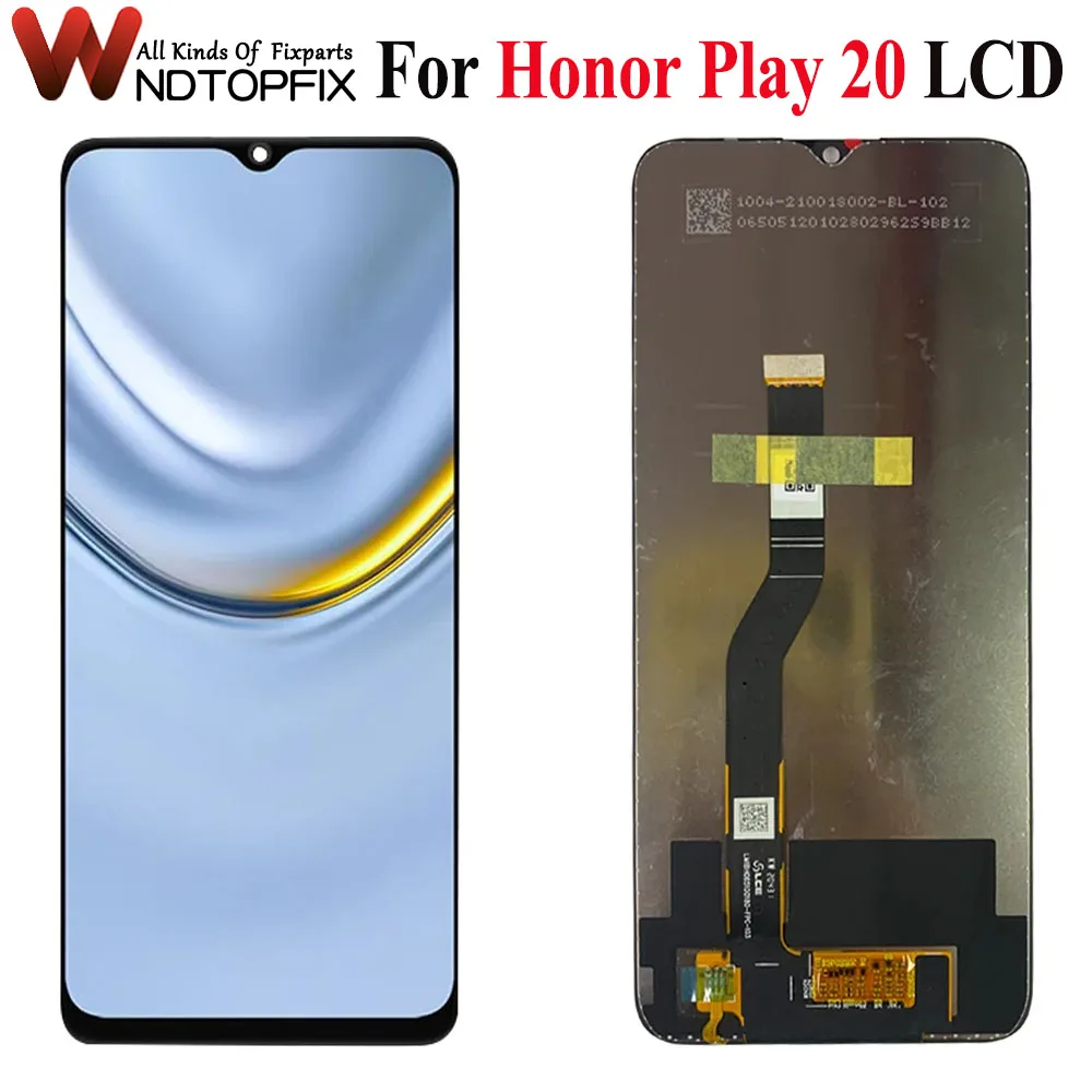 Для Honor Play 20, ЖК-дисплей, дигитайзер сенсорного экрана в сборе, запасная часть для Huawei Play 20, экран KOZ-AL00, ЖК-дисплей с рамкой