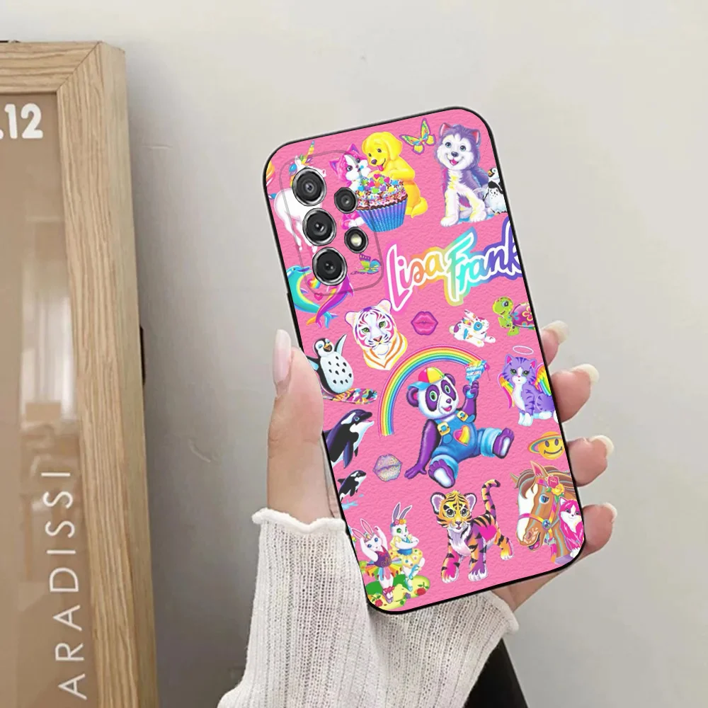 L-Lisa Frank Art Phone Case For Samsung Galaxy A20,A21s,A22,A31,A32,A52,A53,A72,73,A80,A91Soft Black Cover image 4