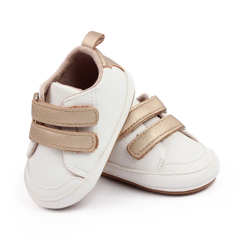 

Newborn Baby Boys Girl Shoe Moccasins Sneakers Solid Color/Contrast Color PU Leather Anti-Slip Sole Prewalker First Walker Shoes