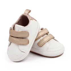 Newborn Baby Boys Girl Shoe Moccasins Sneakers Solid Color/Contrast Color PU Leather Anti-Slip Sole Prewalker First Walker Shoes