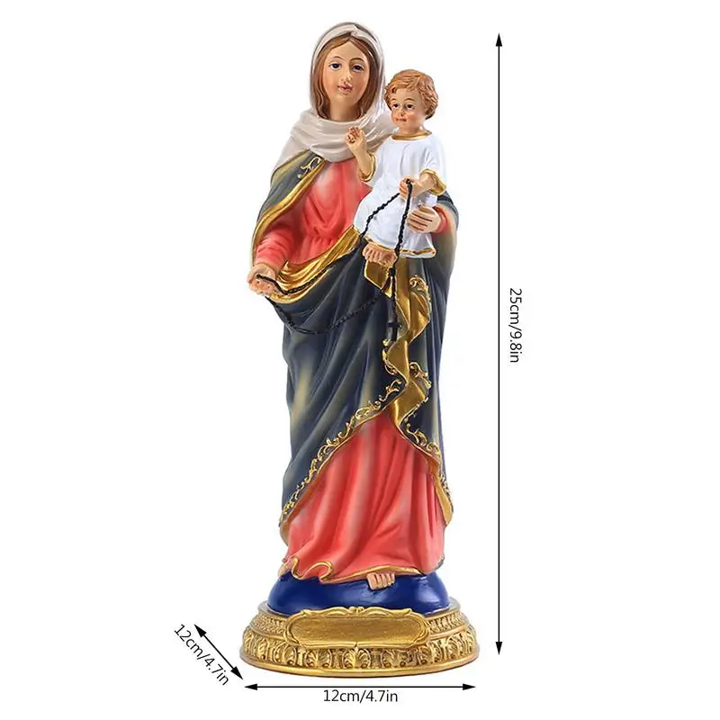 car Pendant Religious Home Tabletop Figurine Virgin Mary Holding Baby Motor Helmet Riding Bicycle Accessories Car Decorationcar