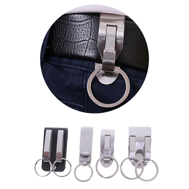Llavero de liberación rápida de acero inoxidable, Clip para cinturón, soporte para llave, hebilla de anillo