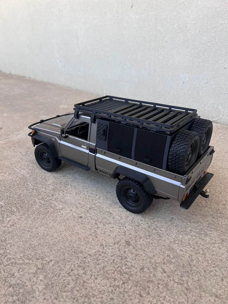 RC Pickup Rear Cargo Box for MN82 LC79 Model Truck Openable Heavy Duty Cross-country RC Car Modification Accessories 1/12