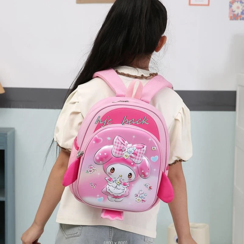 Lovely Kuromi Melody Kindergarten Backpack For Girls And Babies, 1-3-Year-6-Year-Old Cute Small Class Backpack, Fashion Backpack