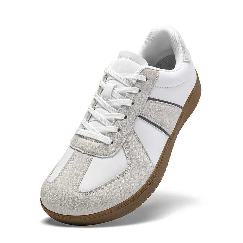 Couple Barefoot Shoes Men Women Wide Toe Minimalist Zero Drop Walking Shoes Artificial Leather Non Slip Lace Up Casual Sneakers