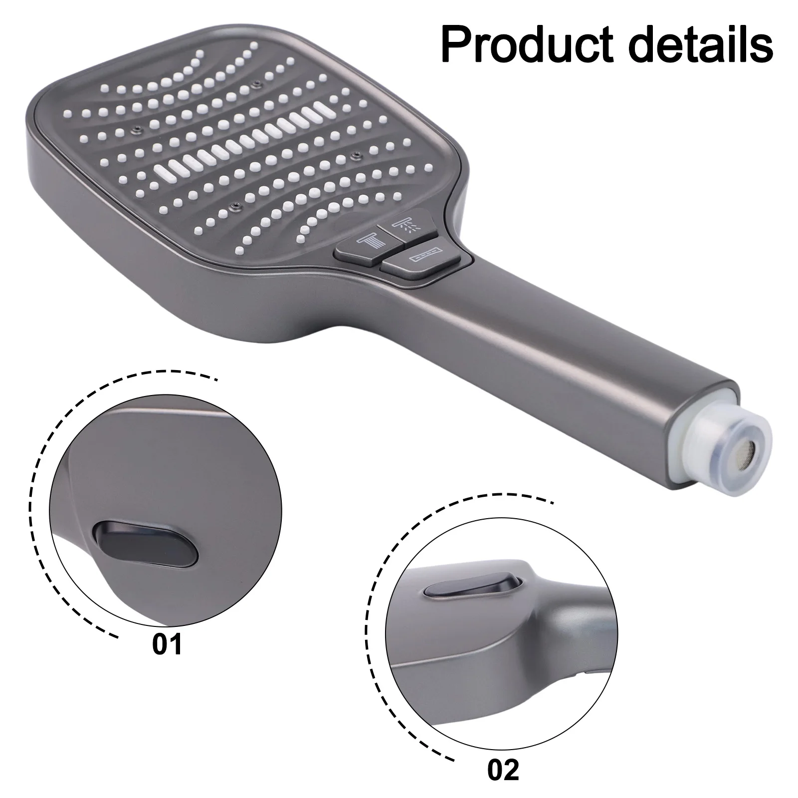 

Душ с 8 режимами Душ высокого давления Простая установка Экологически чистый Душевая насадка с 8 режимами Роскошный душ