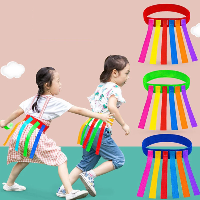 Kids Interactive Catch Tail Games Belt Pull Tails Activity Outdoor Training Toys for Children Sports & Entertainment Sensory Toy