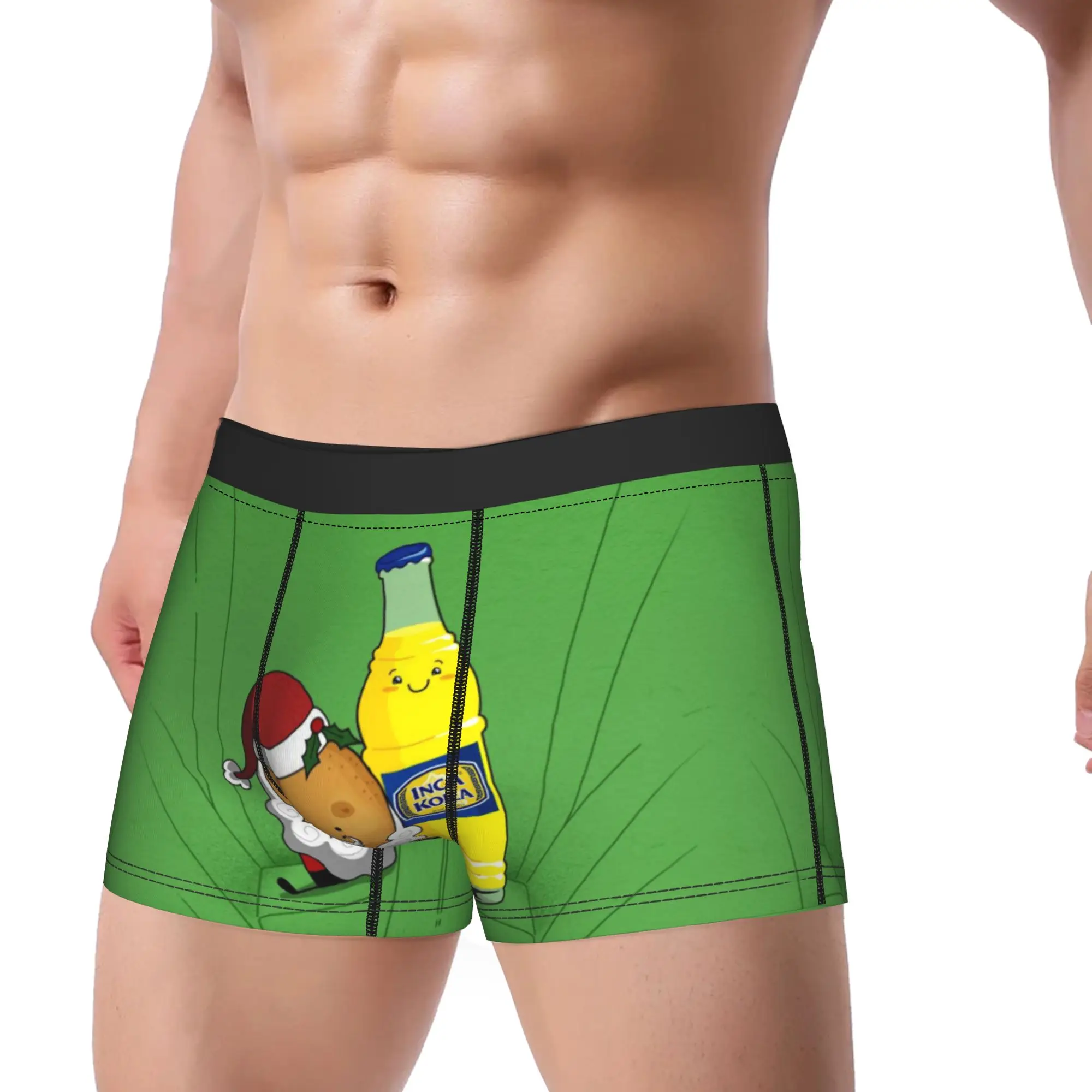 iInca Kola Christmas Potato Santa Cartoon  iInca Kola Underpants Breathbale Panties Male Underwear Ventilate Shorts Boxer Briefs