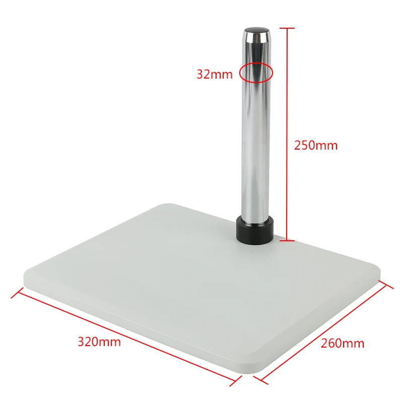 Big Adjustable Boom Table Working Stand Holder + 76mm Ring Holder + 32mm Multi-axis Metal Arm For Trinocular Stereo Microscope