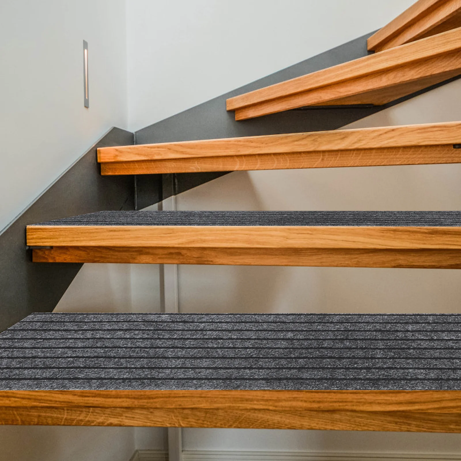 

Durable Non-Slip Stair Carpet Polyester Tread Pad for Kids Elders Pets Safety Mat Washable Non-Skid Stair Rug Home Supplies