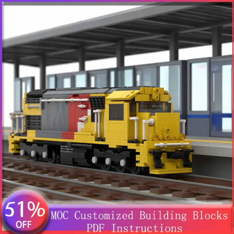 

900 PCS Car Hybrid locomotive MOC Customize Modular Building Block Simple Design Kids Educational Model DIY Toy Birthday Gift