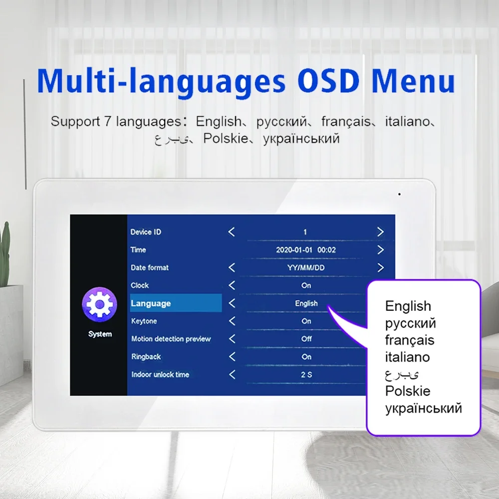 Tuya Smart Sistema videocitofonico IP digitale da 7/10 pollici con interruttore POE per videocitofono per 4 appartamenti con sblocco scheda IC