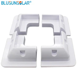 Kits de soporte de montaje de Panel Solar ABS para caravana, autocaravana, RV, blanco y negro, 1 Juego por lote, 4 piezas por juego