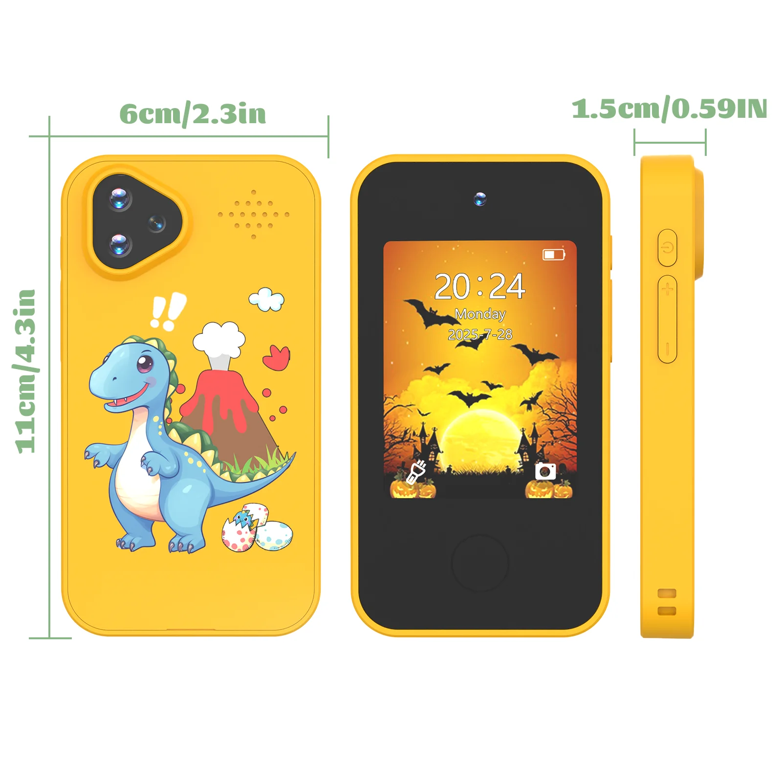 Smart Phone With Dual Camera HD 1080P Touchscreen Mini Player Digital Camera Educational Toys for Girls and Boys Christmas Gifts