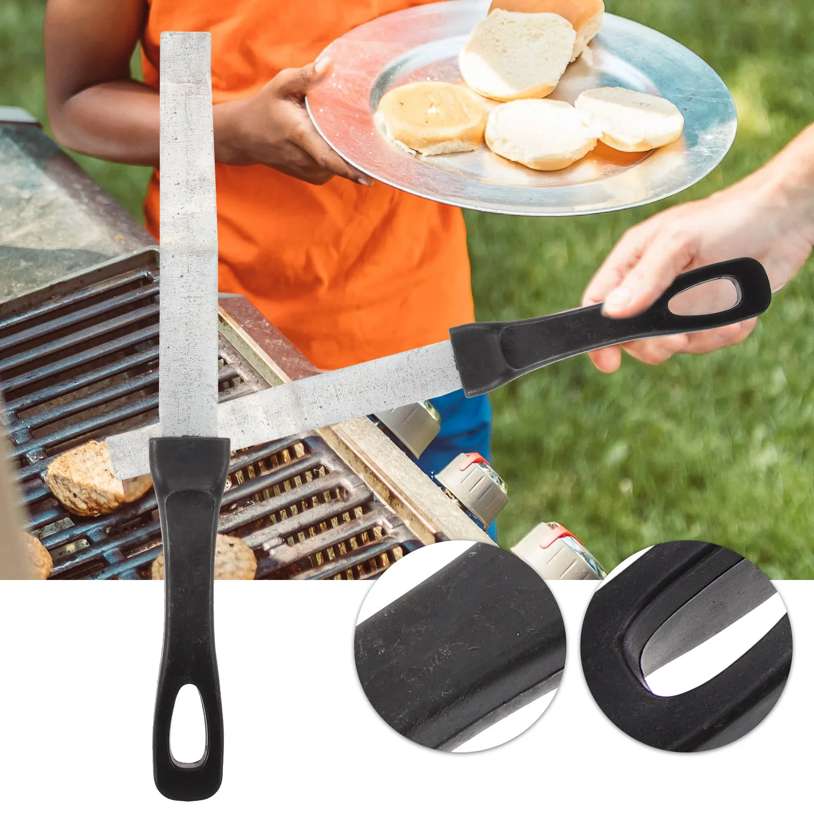 

Stainless Steel Grill Grate Lifter Practical Heat Resistant Barbecue Plate Lifter for Kitchen Cooking Outdoor Grill