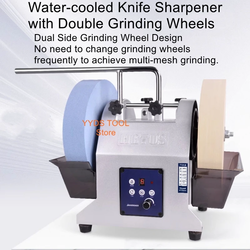 Dual Grit Small Home Water Cooled Knife SharpenerCommercial Sharpening Scissors Vegetable Knife Water Sharpener Sander