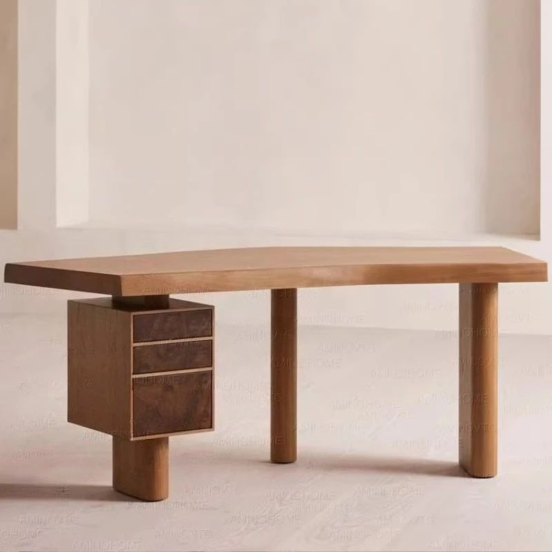 

Minimalist Wooden Office Desk Computer Space Saving Modern Office Desk Storage Drawer Mesas Escritorio Commercial Furniture