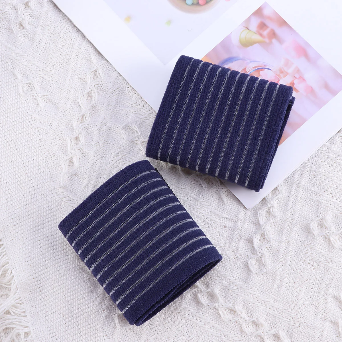 1 زوج حامي المعصم ضمادة مرنة قابل للتعديل الأزرق الساعد مبطن دعم لتخفيف آلام النفق الرسغي آلام المعصم التهاب الأوتار #4