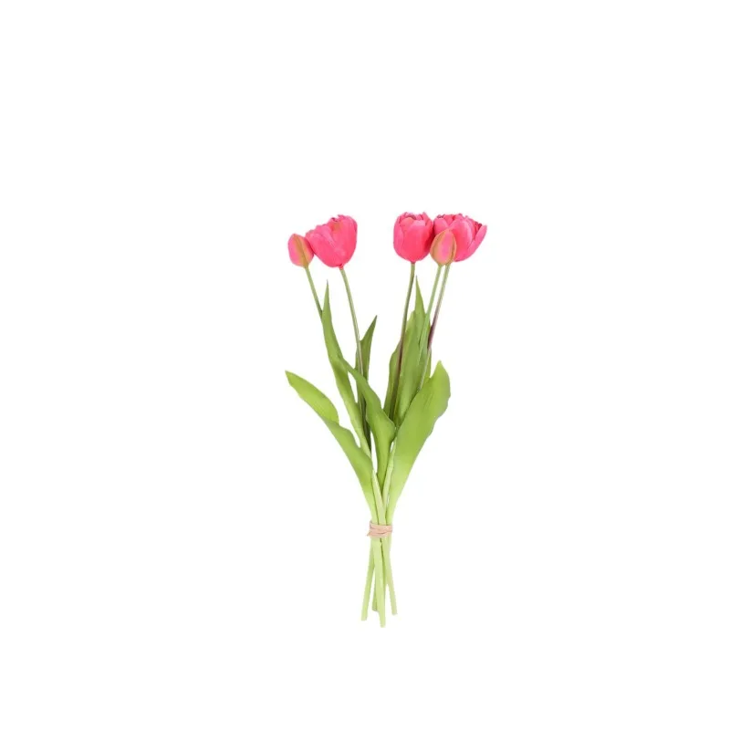 Tulip artificial flower soft glue living room ornament bouquet fake flower