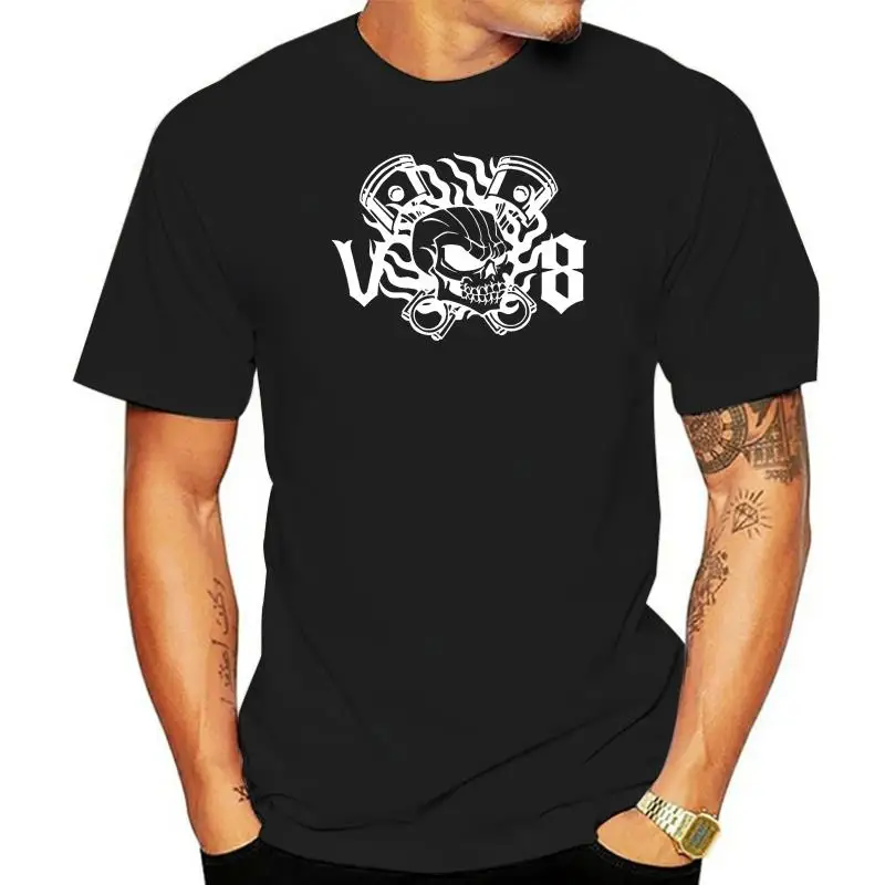 2022 Summer Fashion Hot Black T-Shirt v8 big block US car hod rod  Tee shirt