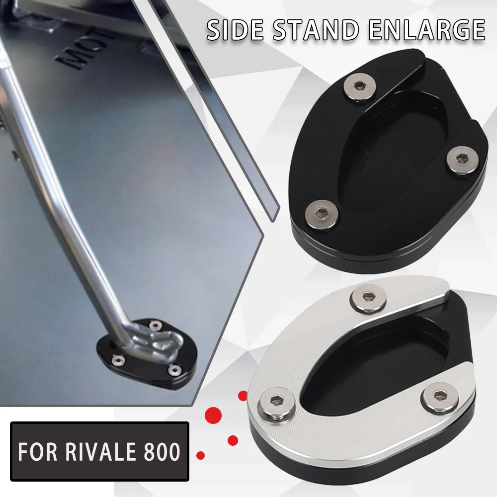 

For MV Agusta Rivale Dragster 800 2014 2015 2016 2017 2018 Motorcycle Kickstand Extension Foot Side Stand Pad Plate Accessories