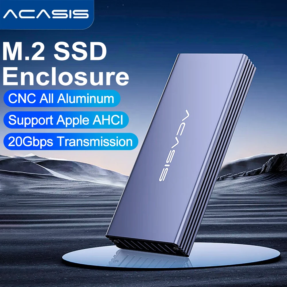 ACASIS M.2 Nvme SSD 인클로저 세트, USB C 3.2 SSD, 12 + 16 핀, 애플 맥, 아이맥, 맥북 프로, 에어 2013-2017 휴대용 보관 케이스